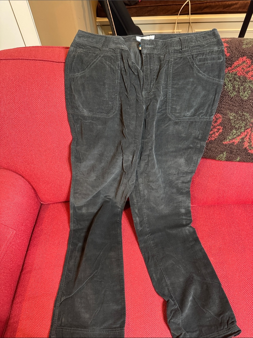 Women's Columbia Black Lightweight Corduroy Pants with Relaxed Straight Leg